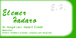 elemer hadaro business card
